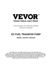 VEVOR DCEX40 Original Instruction