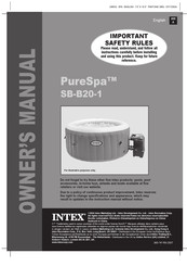 Intex PureSpa SB-B20-1 Owner's Manual