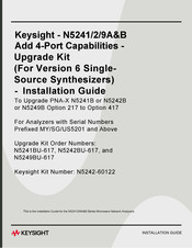 Keysight N5242BU-617 Installation Manual