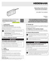 HEIDENHAIN AK LIDA 27 Operating Instructions Manual