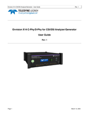 Teledyne Lecroy Envision X14 C-Phy/D-Ph User Manual