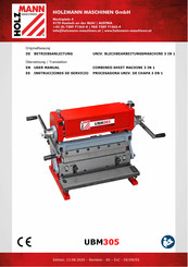 Holzmann UBM305 User Manual