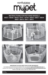 NORTH STATES MYPET 8815 Instructions Manual