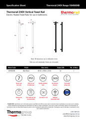 Thermogroup Thermorail VSH900HB Installation Manual