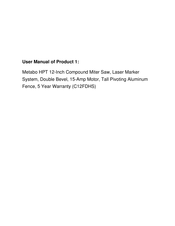 Hitachi C 12LDH Safety Instructions And Instruction Manual