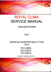 ROYAL CLIMA RCI-DM18 Service Manual
