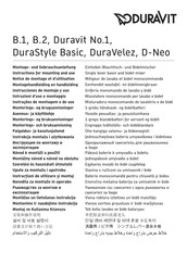 DURAVIT No.1 N11020 0020 Instructions For Mounting And Use