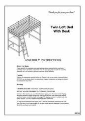Flash Furniture Riley MH-LBD5-LGY-F-GG Assembly Instructions Manual
