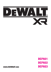 DeWalt DCF921P1 Original Instructions Manual