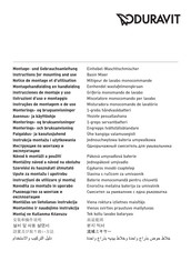 DURAVIT Manhattan MH1040002010 Instructions For Mounting And Use