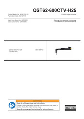Atlas Copco QST62-600CTV-H25 Product Instructions