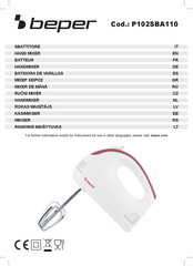Beper P102SBA110 Manual