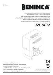 Beninca RI.6EV Operating Instructions And Spare Parts Catalogue