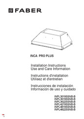 Faber INPL4819SSNB-B Installation Instructions; Use And Care Information