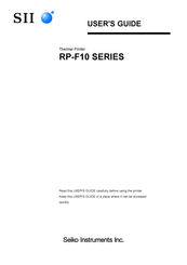 SII RP-F10 Series User Manual