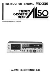Alpine Alpage AL-50 Instruction Manual
