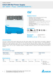Delta CliQ II DRP048V480W1B Series Technical Data Sheet