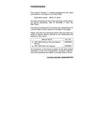 Toyota 1991 MR2 Repair Manual