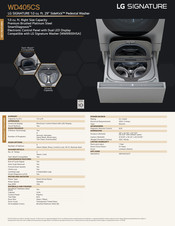 LG SIGNATURE WD405CS Quick Install