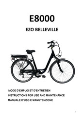 EZO BELLEVILLE CITY Instructions For Use And Maintenance Manual