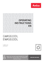 Amica EWAS610DL Operating Instructions Manual