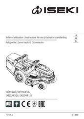 Iseki SXE22 HE105 Instructions For Use Manual