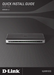 D-Link DIR-130 - Broadband VPN Router Quick Install Manual