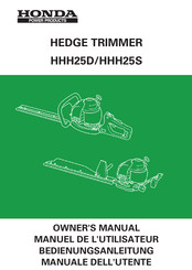 Honda Power Products HHH25S Owner's Manual