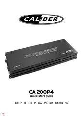 Caliber PERFORMANCE CA 200P4 Quick Start Manual