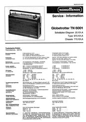 Nordmende Globetrotter TN 6001 Service Information