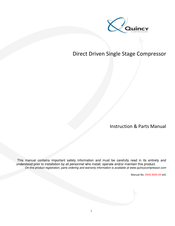 Quincy Compressor Q1214TS Instruction & Parts Manual