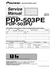 Pioneer PDP-503PU Service Manual