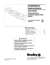Bradley Express EXD-3/WH97 Installation Instructions Manual