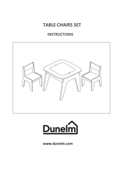 Dunelm TABLE CHAIRS SET Instructions Manual