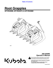 Kubota AP-RG3080 Operator's Manual