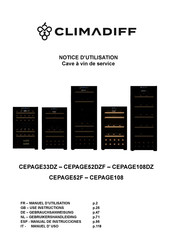 Climadiff CEPAGE52DZF Use Instruction