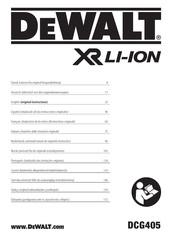 DeWalt DCG405P2 Original Instructions Manual