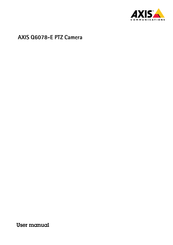 Axis Q6078-E User Manual