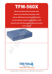 TRENDnet TFM-560X - DATA SHEETS Quick Installation Manual