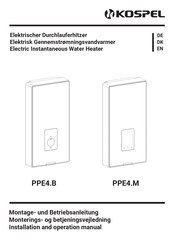 Kospel PPE4.B Installation And Operation Manual