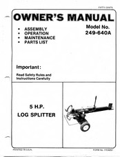 Mtd 249-640A Owner's Manual