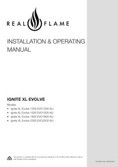 Glen Dimplex Real Flame Ignite XL Evolve 1800 EVO1800-AU Installation & Operating Manual
