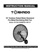 Tornado HI-FAN-16WMPRO- WR-1P Instruction Manual