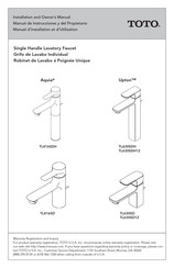 Toto Aquia TL416SD Installation And Owner's Manual