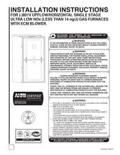 Rheem 801V Series Installation Instructions Manual
