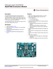 Texas Instruments BQ25756EVM User Manual