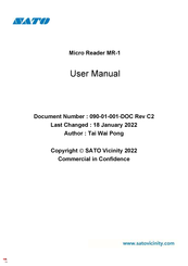 SATO MR-1 User Manual