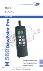 Dostmann Electronic DewPoint Pro H560 Operating	 Instruction