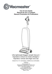 Vacmaster UB0402 Use & Care Manual
