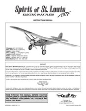 GREAT PLANES SPIRIT of ST. LOUIS ARF Instruction Manual